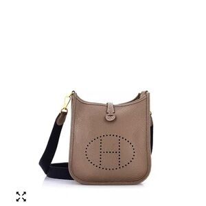 Hermes Evelyn Elegant Brown Leather Shoulder Bag
